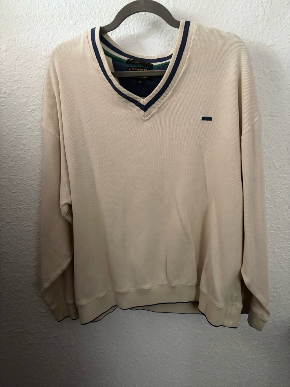 Vintage Alexander Julian Colours Sweater XL Cotton Preppy old money luxury